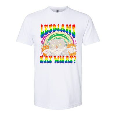 Lesbians Eat What Cat National Coming Out Day LGBQ Pride Softstyle CVC T-Shirt