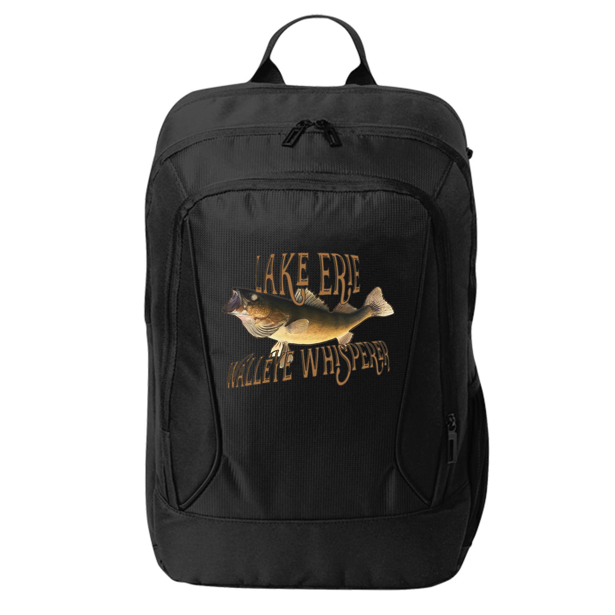 Lake Erie Walleye Whisperer Fishing City Backpack