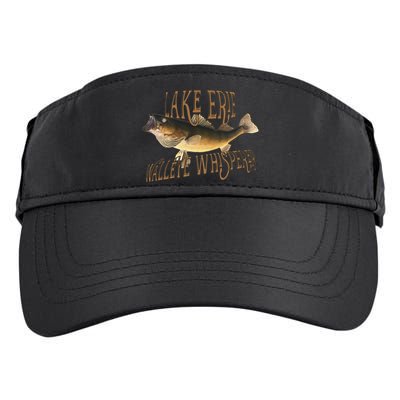 Lake Erie Walleye Whisperer Fishing Adult Drive Performance Visor