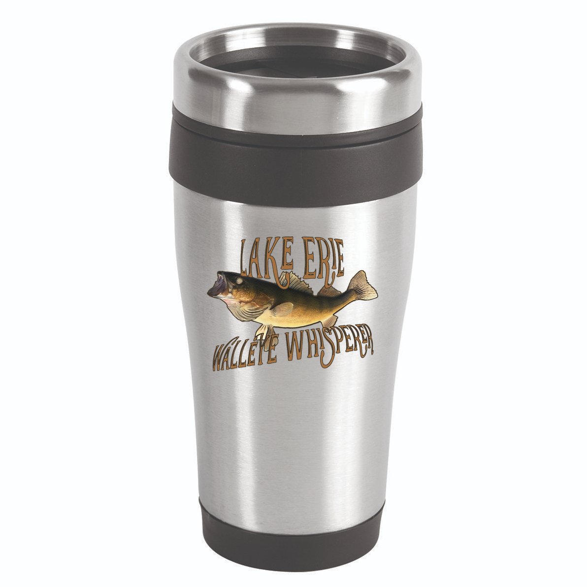 Lake Erie Walleye Whisperer Fishing 16oz Travel Tumbler