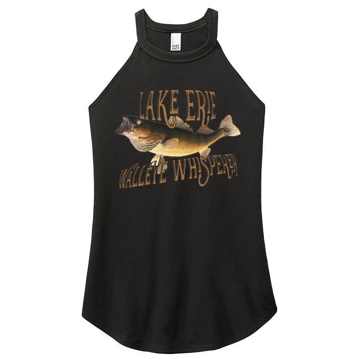 Lake Erie Walleye Whisperer Fishing Women's Perfect Tri Rocker Tank
