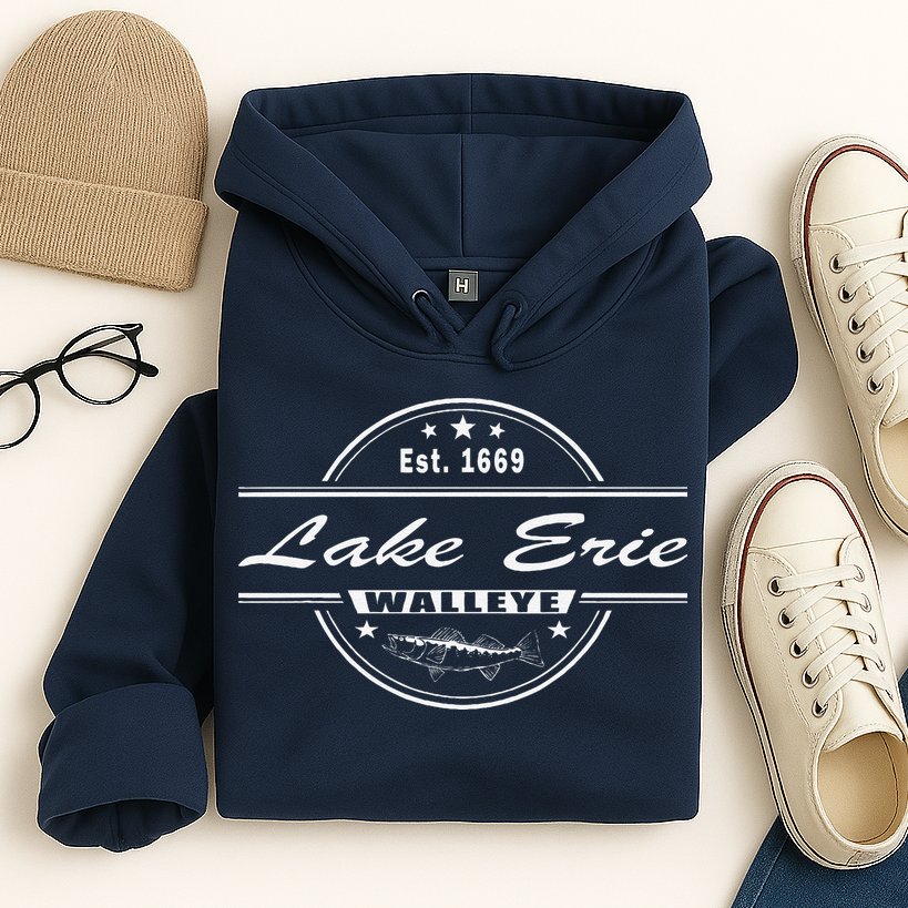 Lake Erie Walleye Fishing Souvenir For Walleye Fishing Hoodie