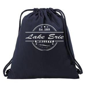 Lake Erie Walleye Fishing Souvenir For Walleye Fishing Drawstring Bag