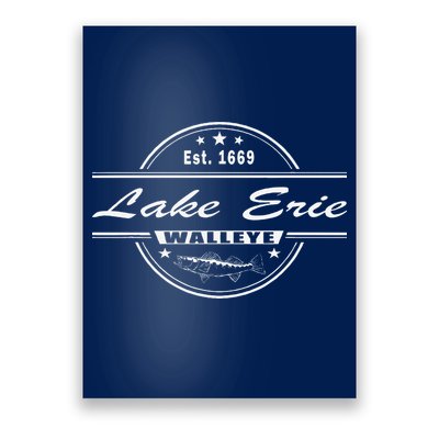 Lake Erie Walleye Fishing Souvenir For Walleye Fishing Poster