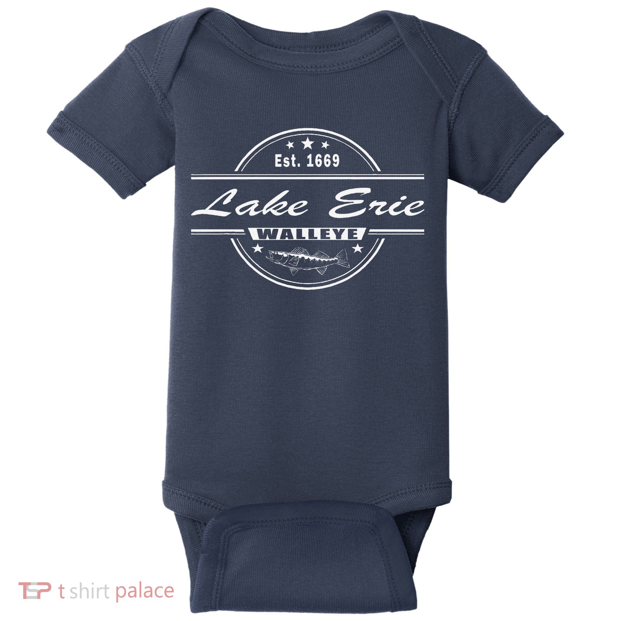 Lake Erie Walleye Fishing Souvenir For Walleye Fishing Baby Bodysuit