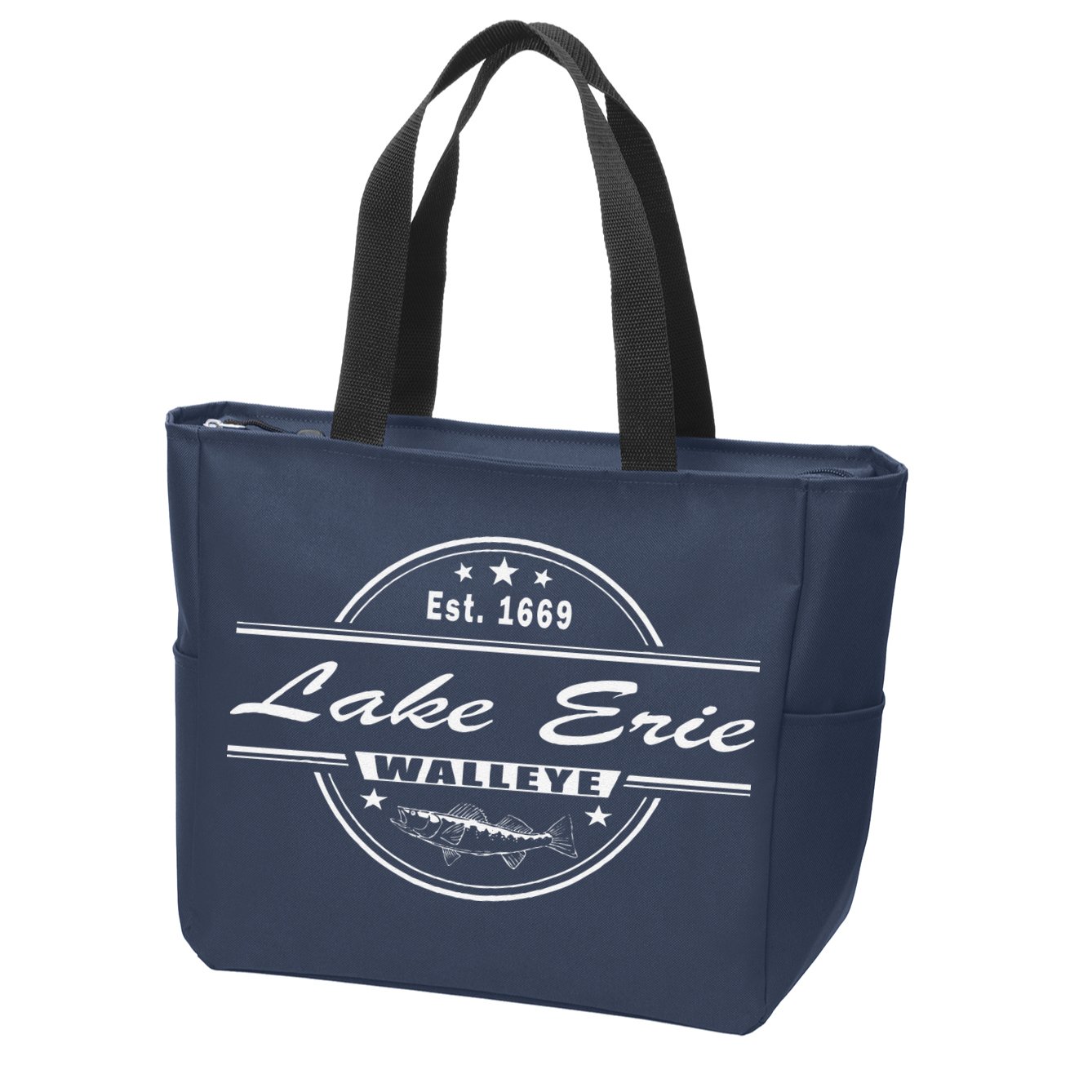 Lake Erie Walleye Fishing Souvenir For Walleye Fishing Zip Tote Bag
