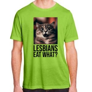 Lesbians Eat What Funny Cat Meme Adult ChromaSoft Performance T-Shirt