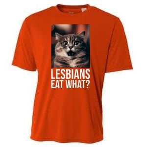 Lesbians Eat What Funny Cat Meme Cooling Performance Crew T-Shirt