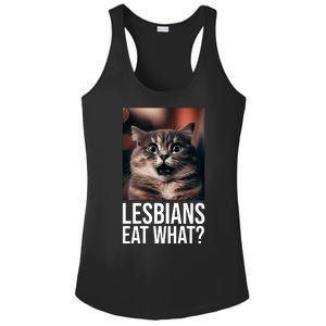 Lesbians Eat What Funny Cat Meme Ladies PosiCharge Competitor Racerback Tank