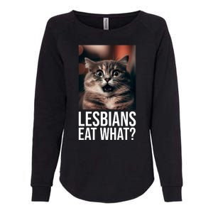 Lesbians Eat What Funny Cat Meme Womens California Wash Sweatshirt