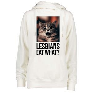 Lesbians Eat What Funny Cat Meme Womens Funnel Neck Pullover Hood