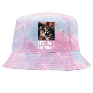 Lesbians Eat What Funny Cat Meme Tie-Dyed Bucket Hat