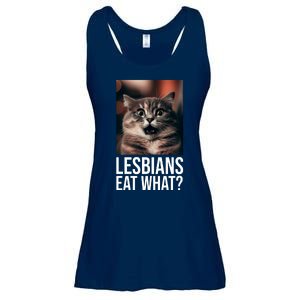 Lesbians Eat What Funny Cat Meme Ladies Essential Flowy Tank