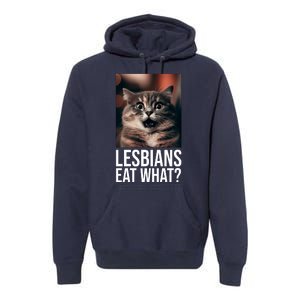 Lesbians Eat What Funny Cat Meme Premium Hoodie