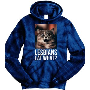 Lesbians Eat What Funny Cat Meme Tie Dye Hoodie