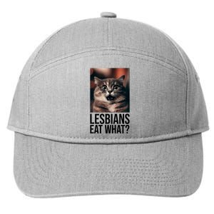 Lesbians Eat What Funny Cat Meme 7-Panel Snapback Hat