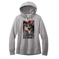 Lesbians Eat What Funny Cat Meme Women's Fleece Hoodie