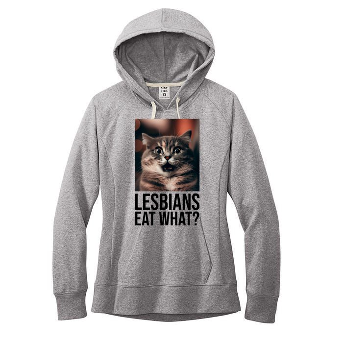 Lesbians Eat What Funny Cat Meme Women's Fleece Hoodie