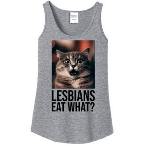 Lesbians Eat What Funny Cat Meme Ladies Essential Tank