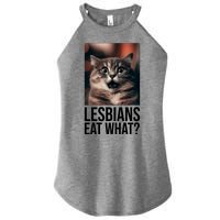 Lesbians Eat What Funny Cat Meme Women's Perfect Tri Rocker Tank