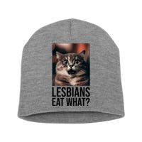 Lesbians Eat What Funny Cat Meme Short Acrylic Beanie