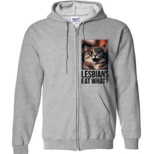 Lesbians Eat What Funny Cat Meme Full Zip Hoodie