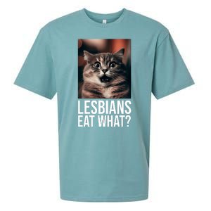 Lesbians Eat What Funny Cat Meme Sueded Cloud Jersey T-Shirt