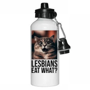 Lesbians Eat What Funny Cat Meme Aluminum Water Bottle