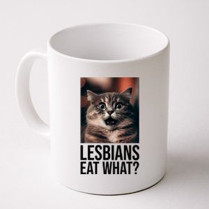 Lesbians Eat What Funny Cat Meme Coffee Mug