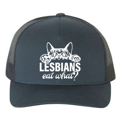 Lesbians Eat What Lgbtq Cat Gift Yupoong Adult 5-Panel Trucker Hat