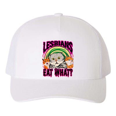 Lesbians Eat What Funny Cats Love Cute Women Boy Yupoong Adult 5-Panel Trucker Hat