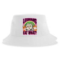 Lesbians Eat What Funny Cats Love Cute Women Boy Sustainable Bucket Hat