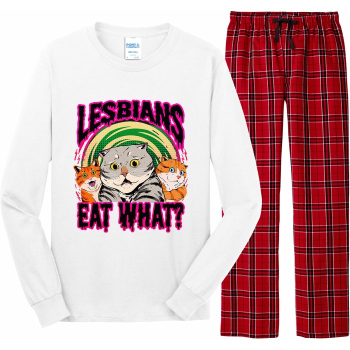 Lesbians Eat What Funny Cats Love Cute Women Boy Long Sleeve Pajama Set