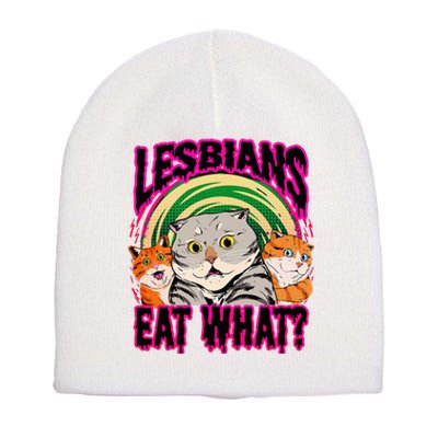 Lesbians Eat What Funny Cats Love Cute Women Boy Short Acrylic Beanie