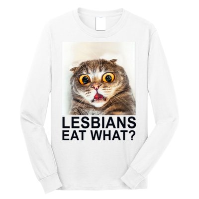 Lesbians Eat What Funny Cat Long Sleeve Shirt