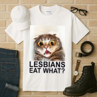 Lesbians Eat What Funny Cat Tall T-Shirt