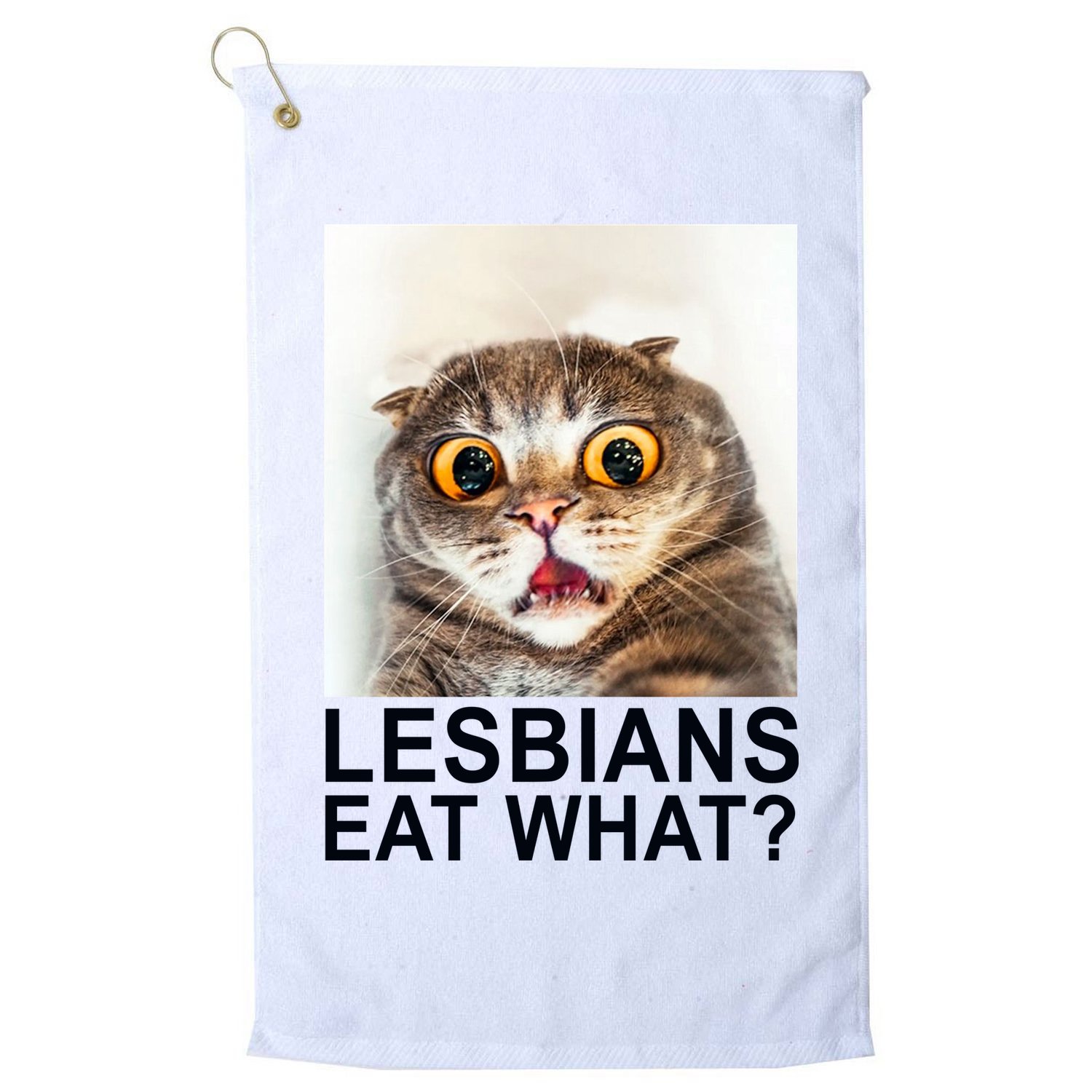 Lesbians Eat What Funny Cat Golf Towel