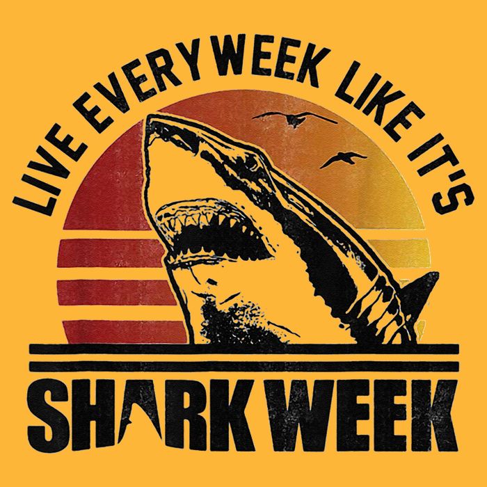 Live Every Week Like It'ss Shark Weeks Shark Lover Pom Pom 12in Knit Beanie