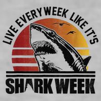 Live Every Week Like It'ss Shark Weeks Shark Lover Ladies PosiCharge Tri-Blend Wicking Tank