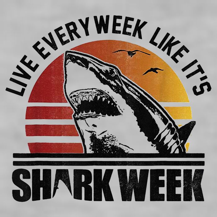 Live Every Week Like It'ss Shark Weeks Shark Lover Ladies PosiCharge Tri-Blend Wicking Tank
