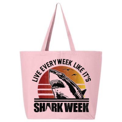 Live Every Week Like It'ss Shark Weeks Shark Lover 25L Jumbo Tote