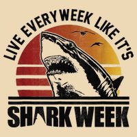 Live Every Week Like It'ss Shark Weeks Shark Lover Drawstring Bag