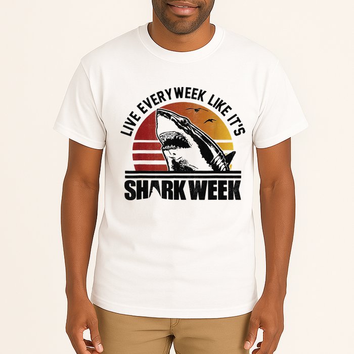 Live Every Week Like It'ss Shark Weeks Shark Lover Tall T-Shirt