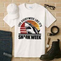 Live Every Week Like It'ss Shark Weeks Shark Lover Tall T-Shirt
