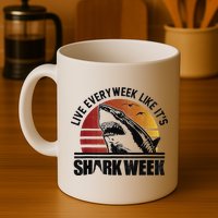 Live Every Week Like It'ss Shark Weeks Shark Lover Mug