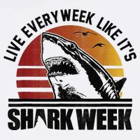 Live Every Week Like It'ss Shark Weeks Shark Lover Flatbill Hat