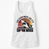 Live Every Week Like It'ss Shark Weeks Shark Lover Womens Tank Top