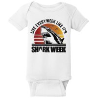 Live Every Week Like It'ss Shark Weeks Shark Lover Baby Bodysuit
