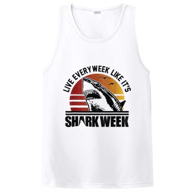 Live Every Week Like It'ss Shark Weeks Shark Lover PosiCharge Competitor Tank