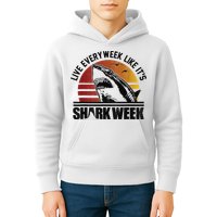 Live Every Week Like It'ss Shark Weeks Shark Lover Kids Hoodie